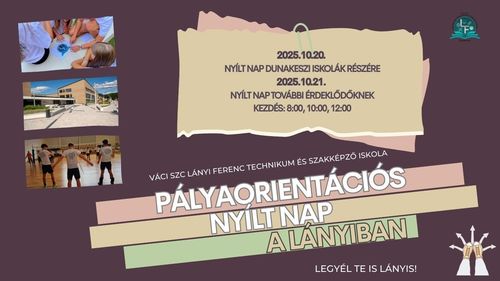 Pályaorientációs nyílt nap a Lányiban!