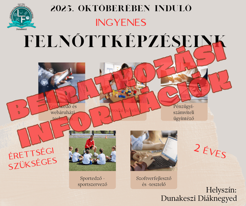 Felnőttképzés BEIRATKOZÁS