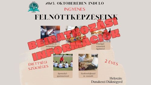 Felnőttképzés BEIRATKOZÁS